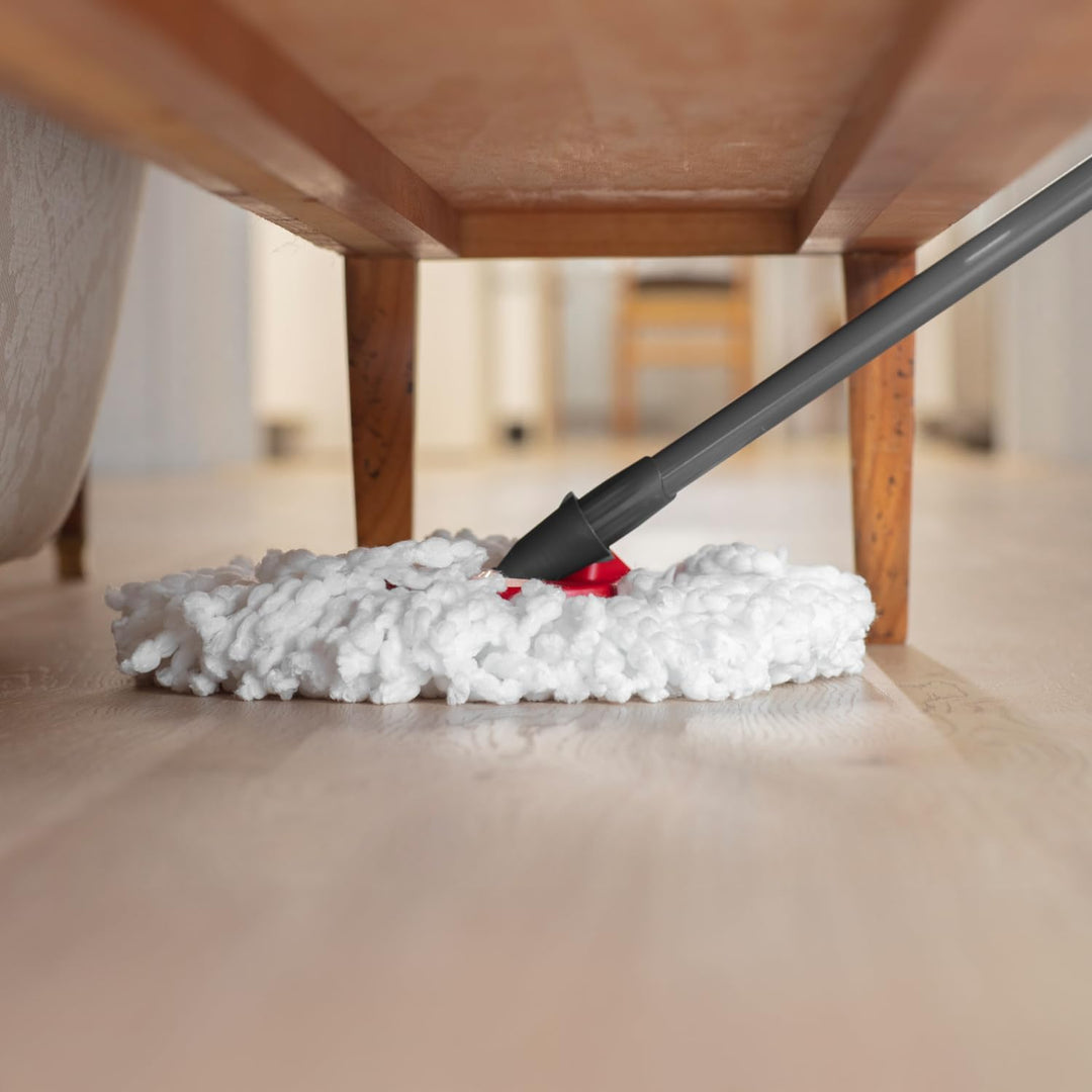 Vileda Easy Wring, Clean Spin Mop und Eimer Set mit Fusspedal, Teleskopstiel 85-123 cm, Bodenwischer