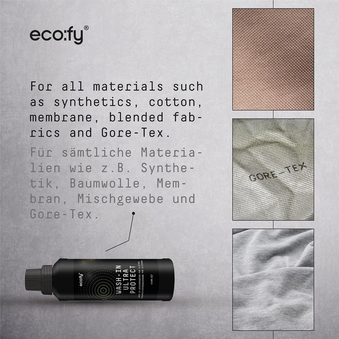 eco:fy Wash-In Ultra Protect Einwaschimprägnierung Imprägniermittel Textil Imprägnierung für Outdoor
