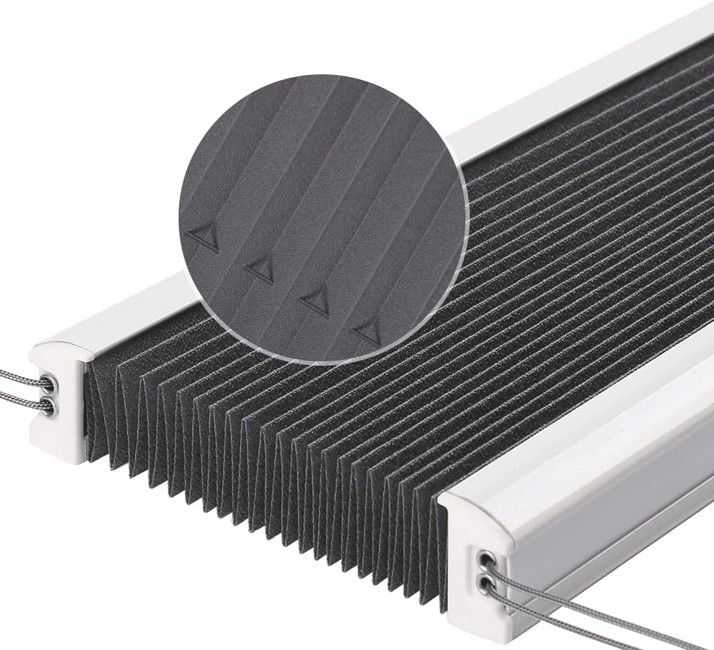 Eurohome Plissee Grau 110x100cm klemmfix ohne Bohren Easyfix für Fenster und Türen B110 x H100 cm Gr