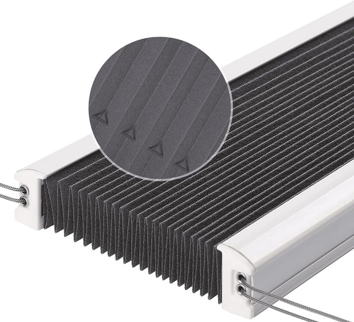 Eurohome Plissee Grau 105x120cm klemmfix ohne Bohren für Fenster und Türen 105x120cm Grau, 105x120cm
