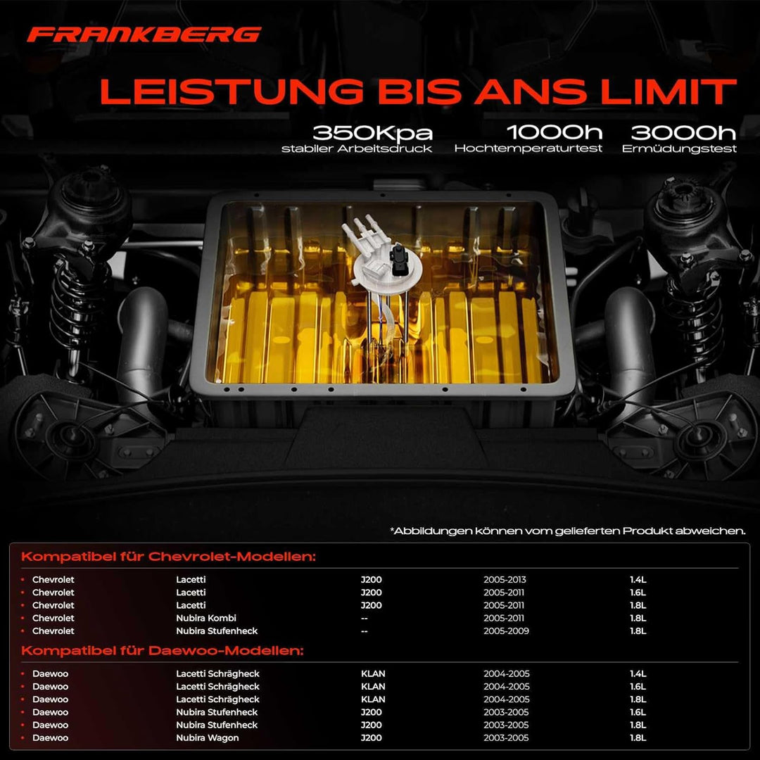 Kraftstoffpumpe Benzinpumpe für Lacetti J200 KLAN Nubira KLAN 1.4L 1.6L 1.8L Benzin 2004-2011 964183