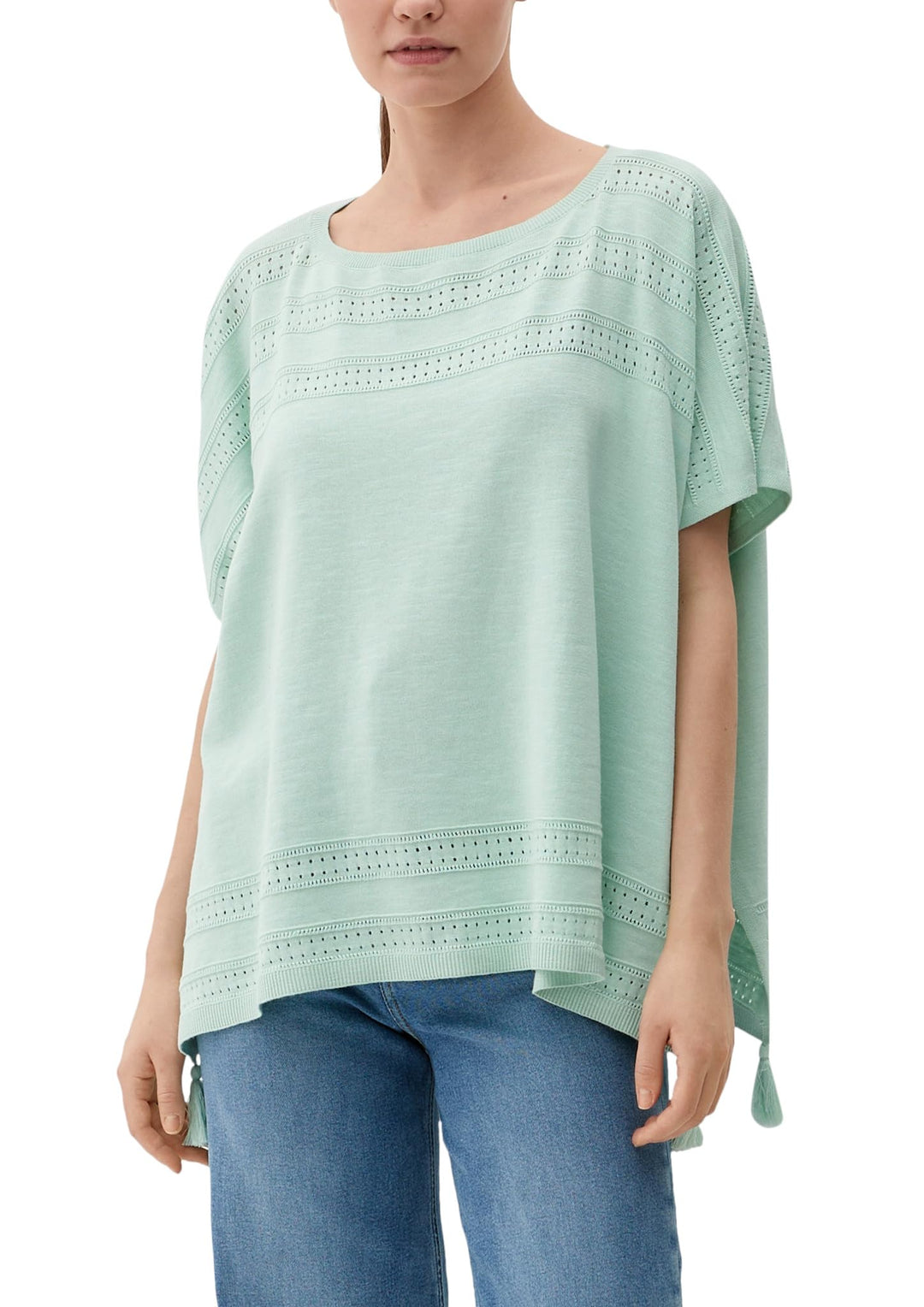 s.Oliver Poncho aus Viskosemix, Grün 6502