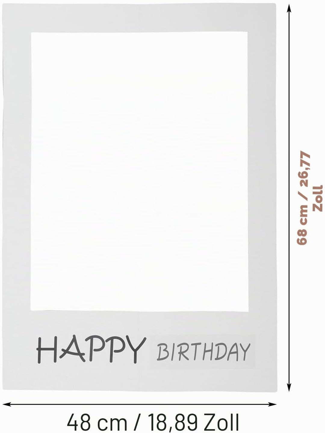 Vaguelly Bilderrahmen für Fotokabinen, Requisiten, Geburtstagsfeiern, Selfie-Rahmen, Happy Birthday,