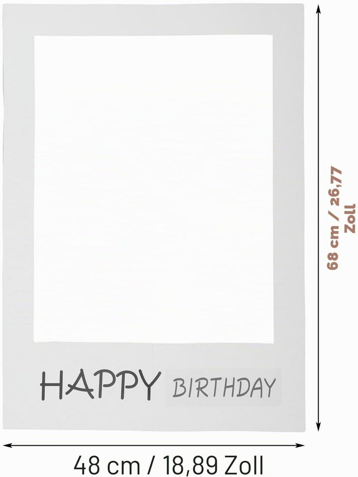 Vaguelly Bilderrahmen für Fotokabinen, Requisiten, Geburtstagsfeiern, Selfie-Rahmen, Happy Birthday,