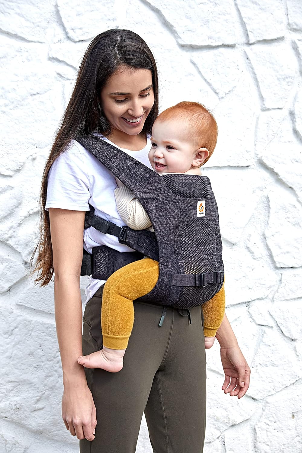 Ergobaby Aerloom Babytrage für Neugeborene bis zum Kleinkind, 3-Positionen Ergonomische Babybauchtra