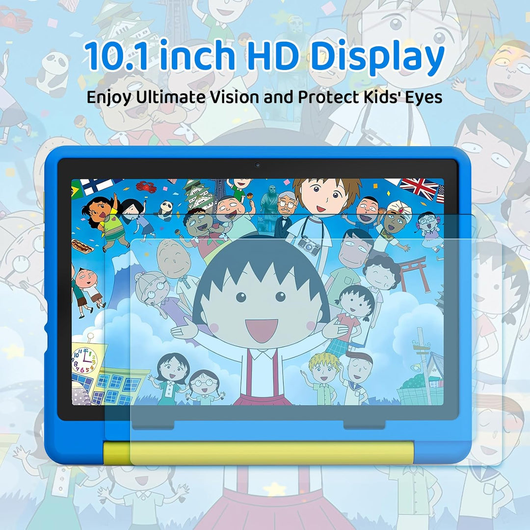 Tablet Kinder 10 Zoll Android 14 HD-Display 1280 x 800 Akku 5000 mAh 8 + 64 GB erweiterbar auf 1TB D