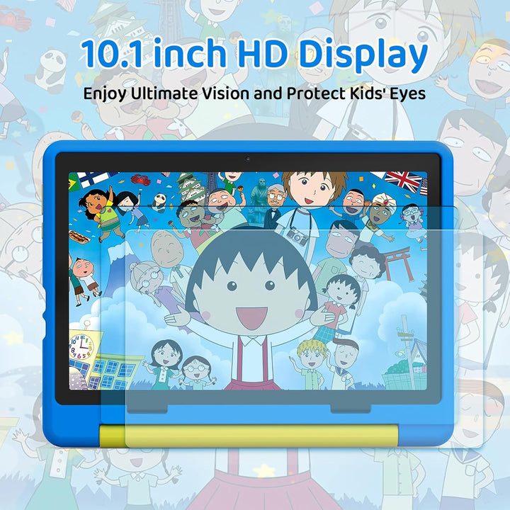 Tablet Kinder 10 Zoll Android 14 HD-Display 1280 x 800 Akku 5000 mAh 8 + 64 GB erweiterbar auf 1TB D