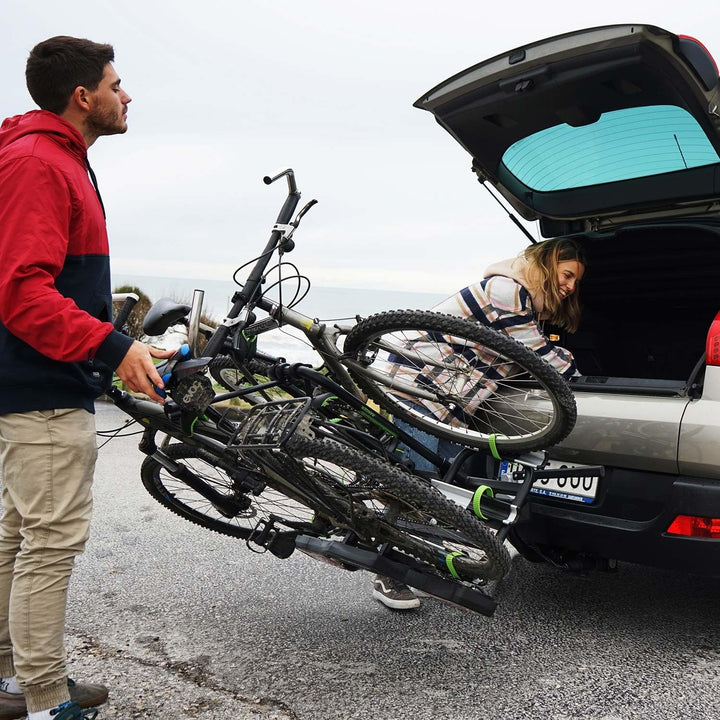 GO BIKER Fahrradträger für 2–4 Fahrräder, E-Bikes geeignet, für Anhängekupplung, klappbar, kippbar,