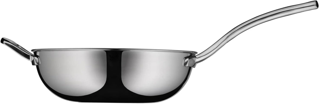 WMF Multiply Wokpfanne 28 cm, Wok Induktion unbeschichtet, Metalldeckel mit Wrasenabzug, Mehrschicht
