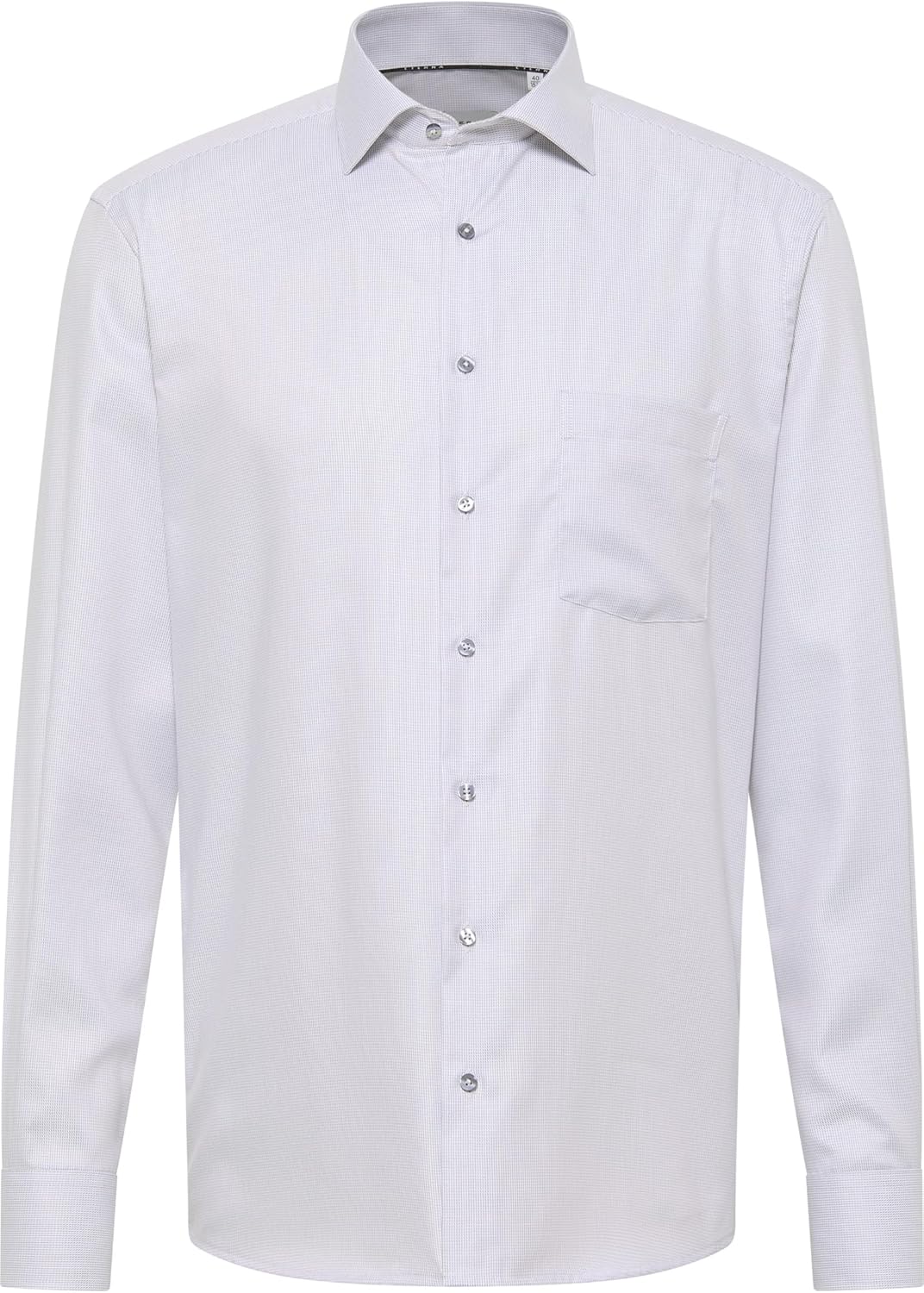 ETERNA Comfort Fit Hemd Langarm New Kent Kragen Muster rot 41 Grau, 41 Grau