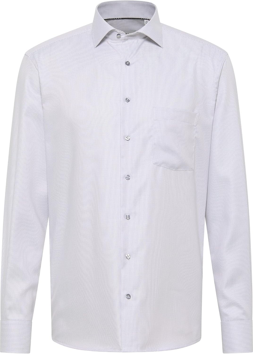 ETERNA Comfort Fit Hemd Langarm New Kent Kragen Muster rot 42 Grau, 42 Grau