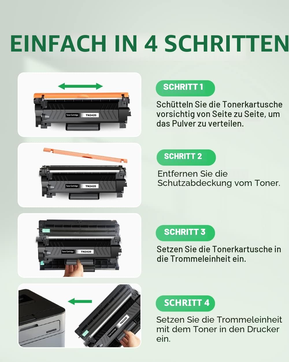 TN2420 TN-2420 Tonerkartusche kompatible für Toner Brother MFC L2710DW MFC-L2710DW HL-L2350DW MFC-L2