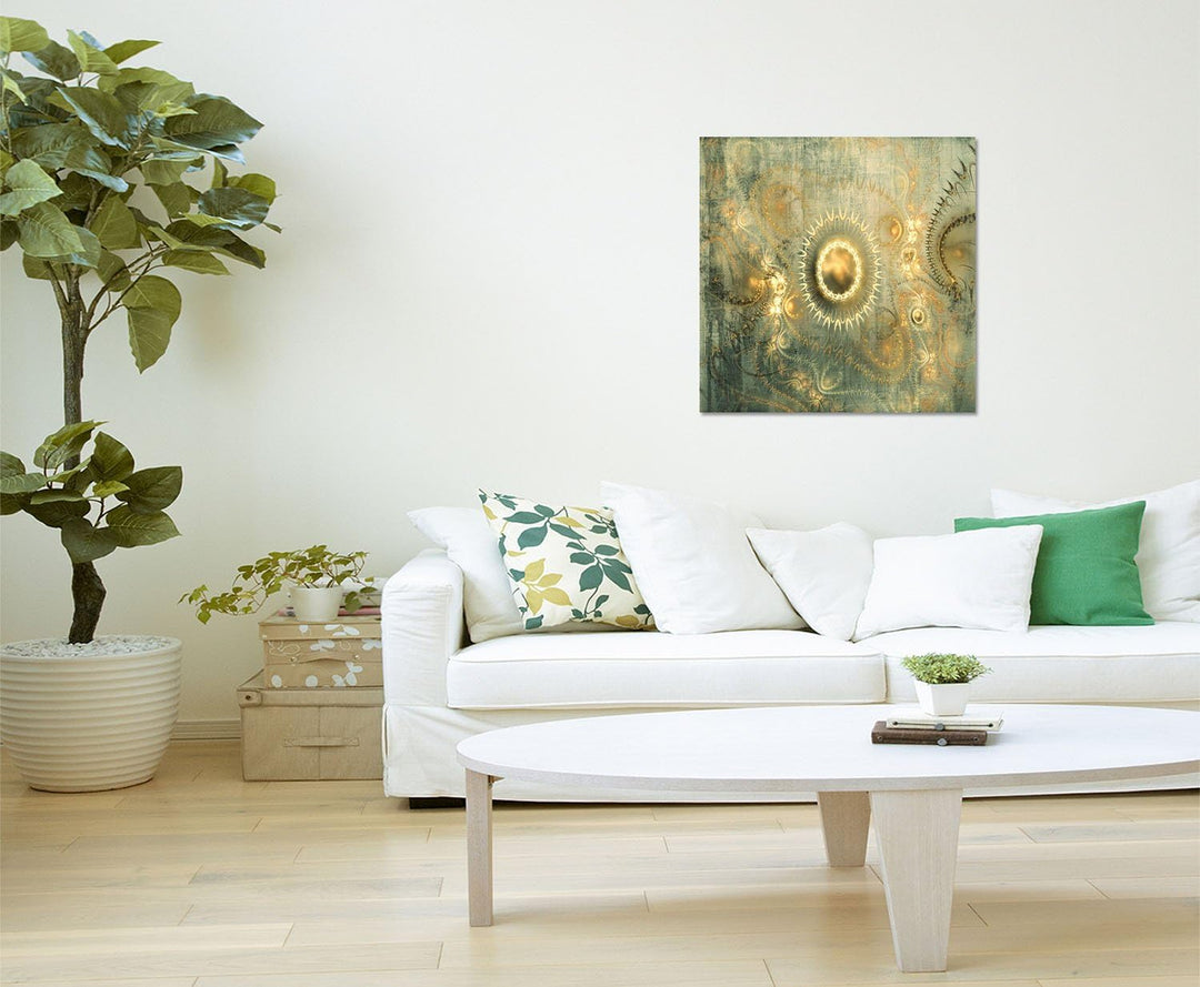 Paul Sinus Art Antike Erben - Abstrakt353_60x60cm Bild auf Leinwand barocker Stil historische Schmuc