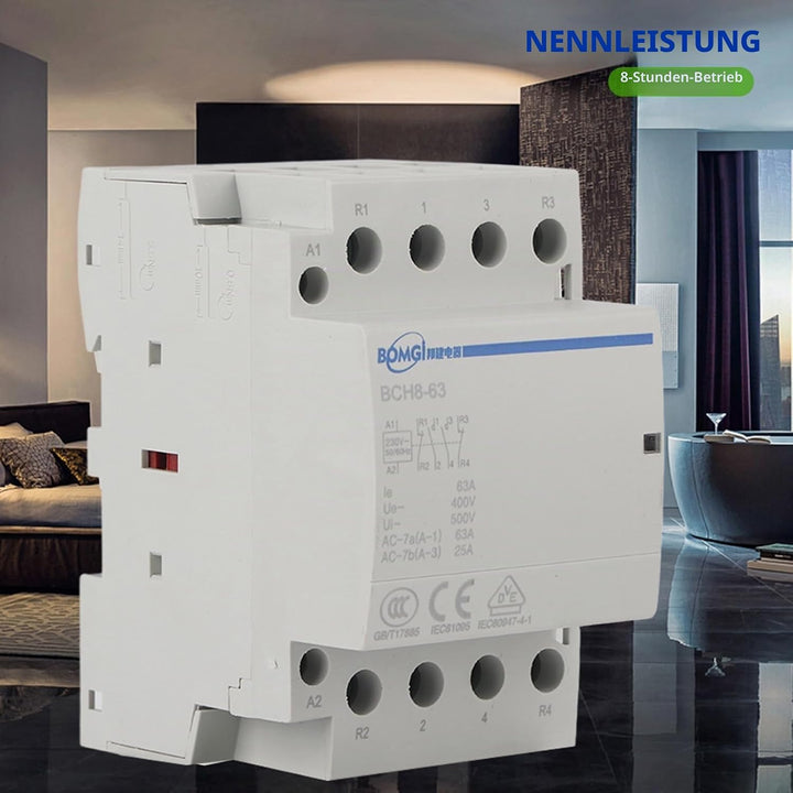 230V AC-Schütz 4P 2NO 2NC 63A 50Hz 60Hz 4-polig Haushalt AC-Schütz AC230V, AC230V