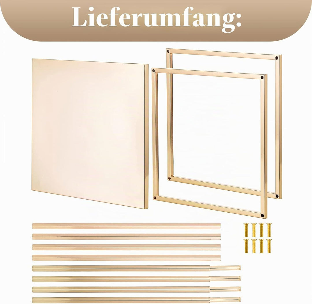 Sziqiqi 60cm Metall Goldene Rechteckige Vasen mit Platte Hochzeits Tisch – 10Stück Hoch Vase Blumens