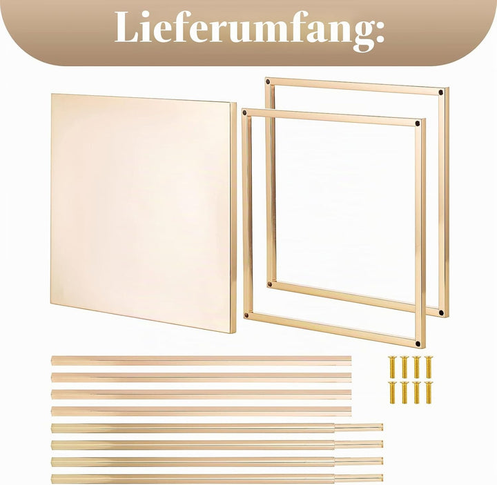 Sziqiqi 60cm Metall Goldene Rechteckige Vasen mit Platte Hochzeits Tisch – 10Stück Hoch Vase Blumens