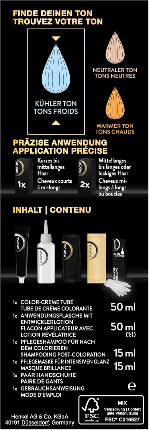 Syoss Oleo Intense Öl-Coloration 10-50 5-92 Helles Rot Stufe 3 (115 ml), dauerhafte Haarfarbe mit pf
