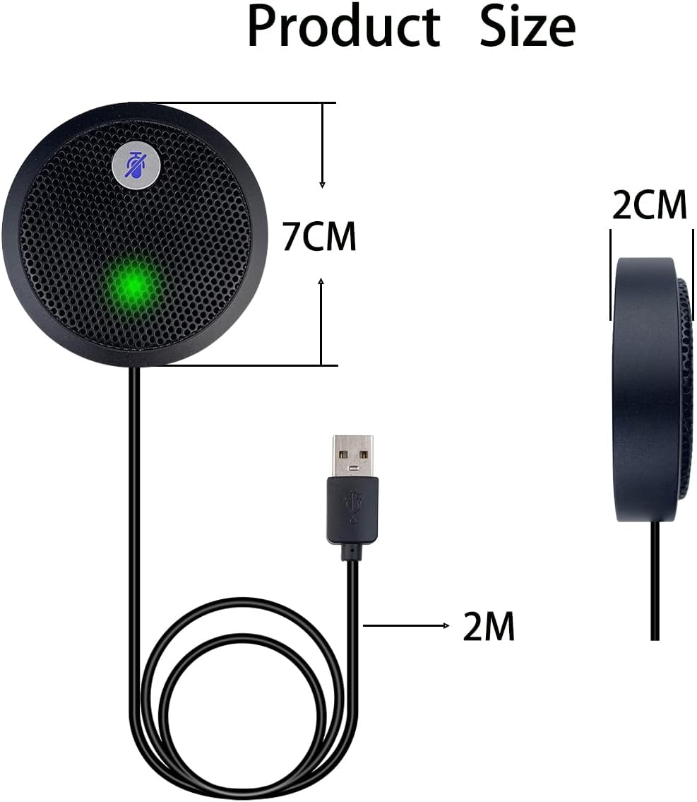 USB Mikrofon, Desktop PC Mikrofon, Stummschalttaste mit LED-Anzeige, Geräuschunterdrückung, Omnidire