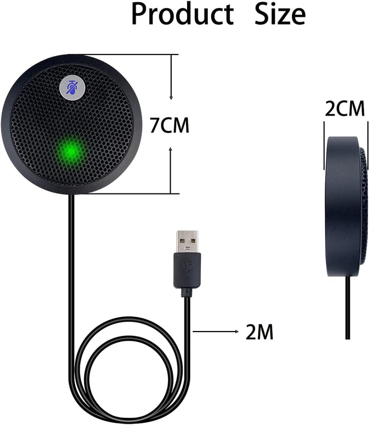 USB Mikrofon, Desktop PC Mikrofon, Stummschalttaste mit LED-Anzeige, Geräuschunterdrückung, Omnidire