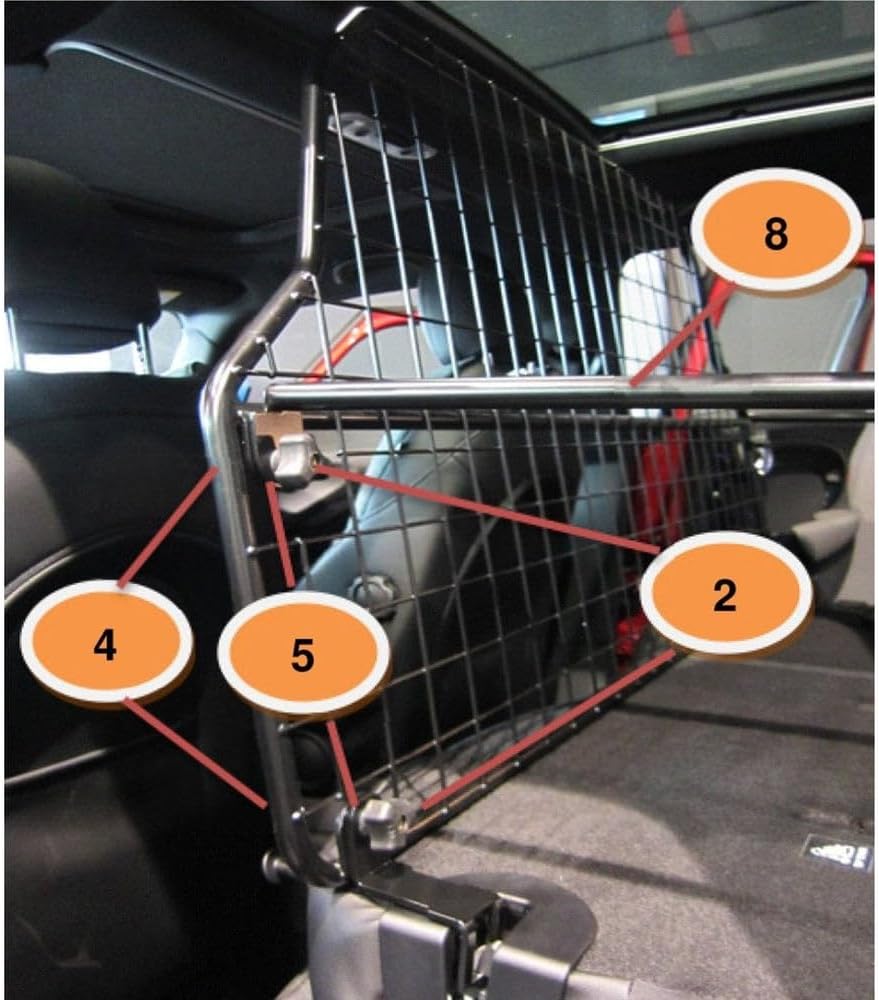 Kleinmetall 20300018 Masterline Hundegitter geeignet für Mini Cooper Typ: F55 / F56
