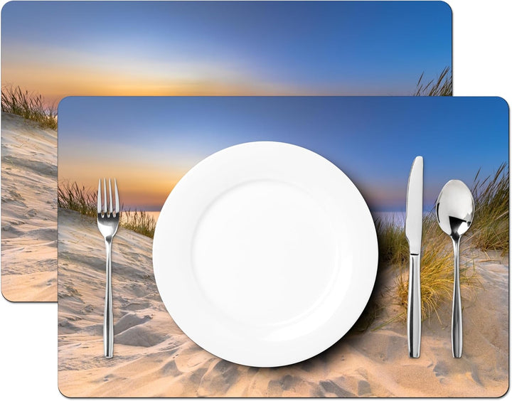 KitchenYeah© Platzsets Abwaschbar 6-Teilig 45x30 cm Tischsets Platzdeckchen rutschfeste Platzset Unt