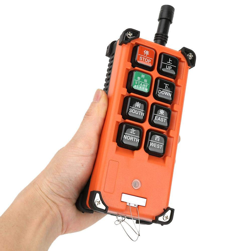 Drahtlose Kranfernbedienung, 8 Tasten 220 V Industriekanal Elektrohubaufzug Funkschalter Sender Empf