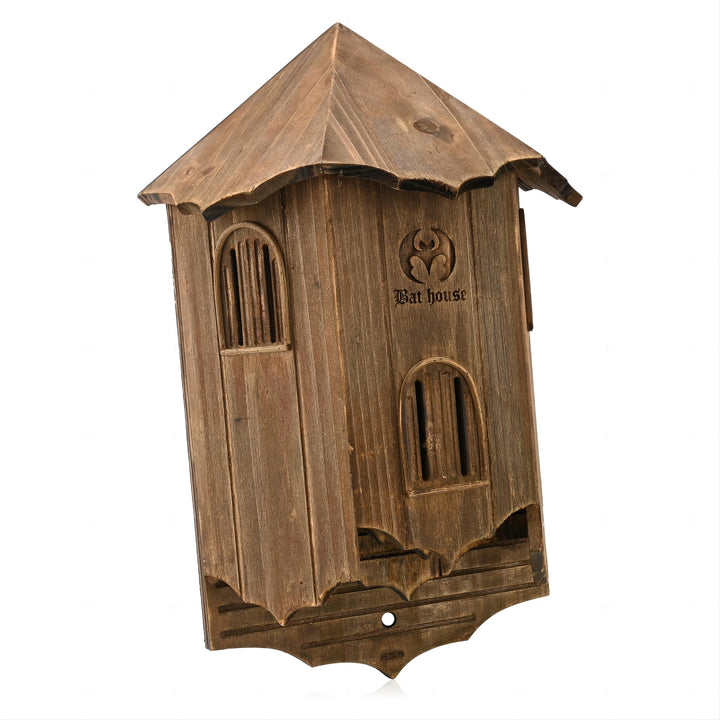 Burg Fledermaushaus aus Holz für den Aussenbereich – Grosse Box mit drei Kammern, perfekt entworfen,