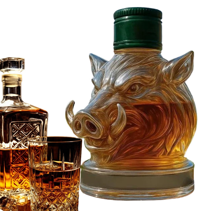 Wildschwein-Dekanter – -Whiskey-Flaschen-Design, elegante Heimbar-Dekoration, Sammlerstück | Stateme