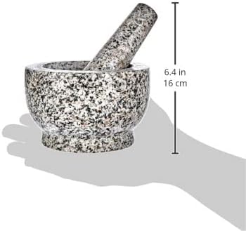 ZELLER PRESENT SCHÖNER LEBEN. PRAKTISCH WOHNEN. 24503 Mörser und Stössel-Set, Granit, grau, ca. Ø 13