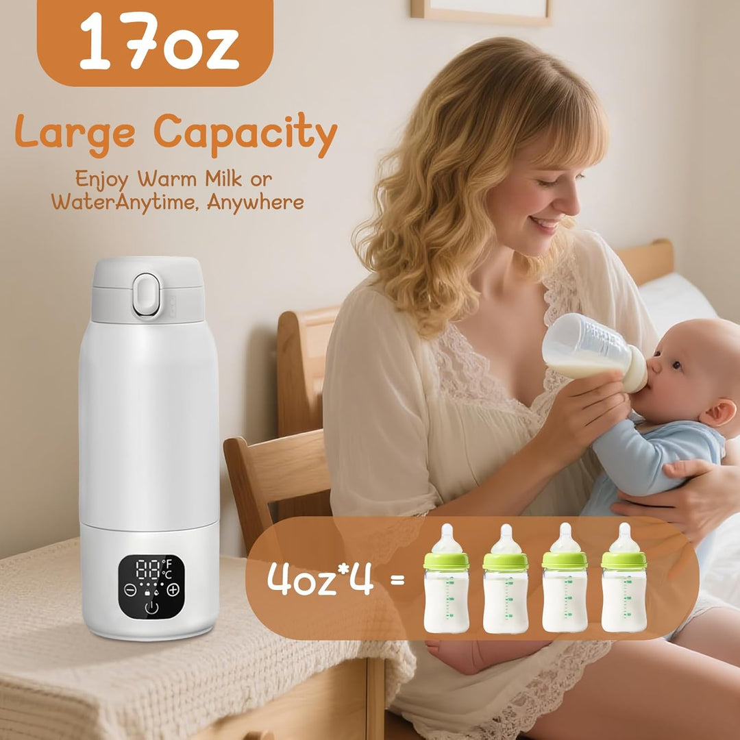Baby Flaschenwärmer, Fast Baby Milk Bottle Warmer, Temperaturkontrolle 35~70 °C mit Digitalanzeige,