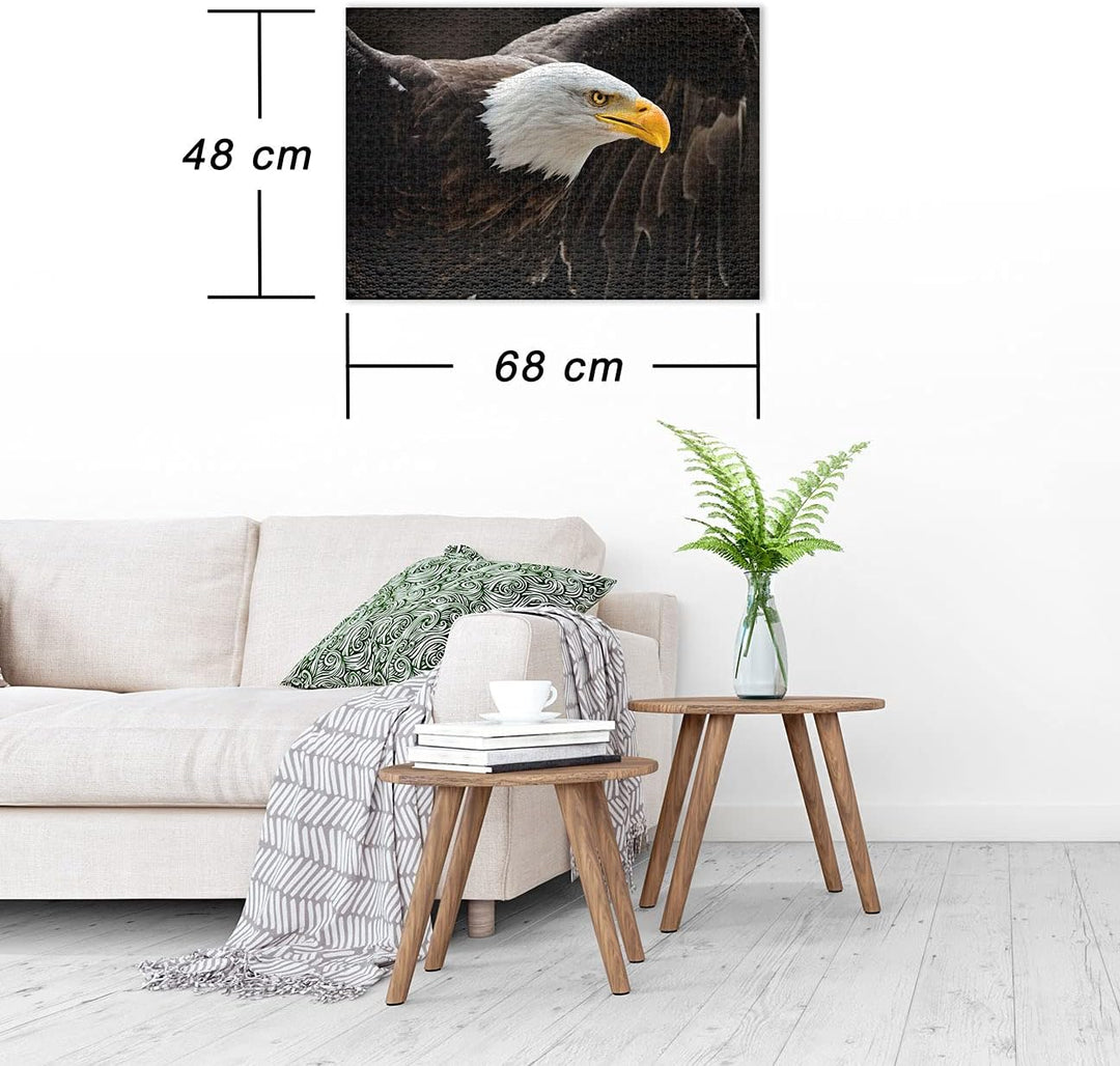 Ulmer Puzzleschmiede „Der Seeadler“ - Klassisches 1000 Teile Tier-Puzzle – Der imposante Adler, das