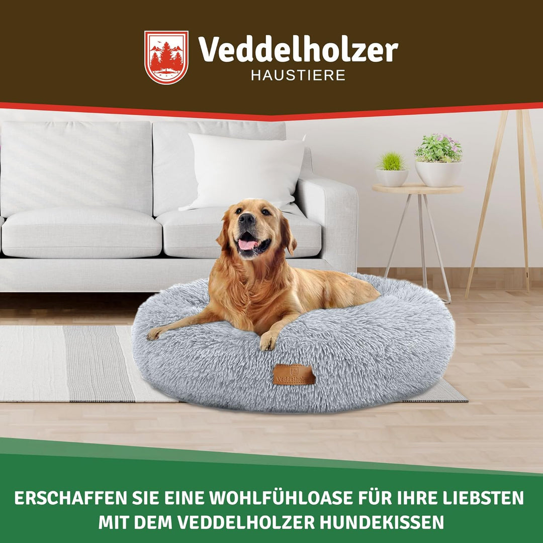 Veddelholzer Ø 70 cm M Hellgrau Hundebett Katzenbett Hundekissen Hundebetten in Mehreren Grössen Hun