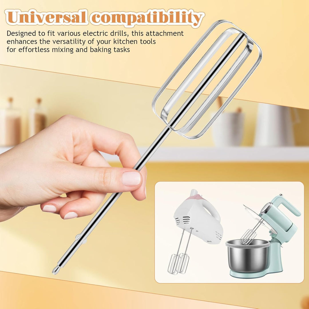 2er-set Handmixer-besen, Ersatz-eierquirl aus Edelstahl, Teigknetwerkzeug für Küche Und Haushalt