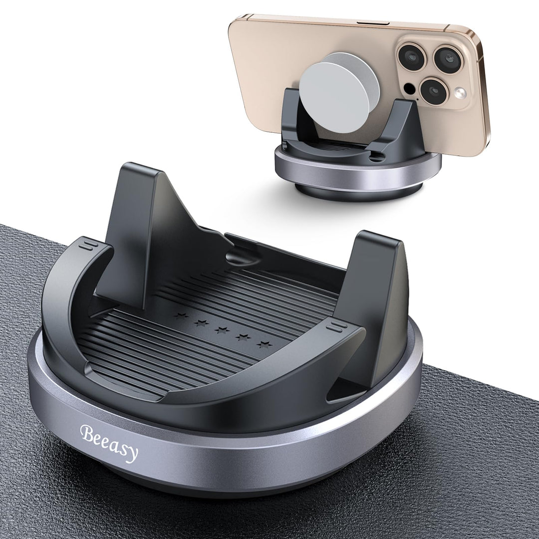 Beeasy Handyhalterung Auto Armaturenbrett, Silikon Handy Halterung Auto 360 Drehbar, Universal Kfz A