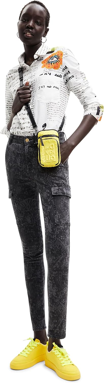 Desigual Damen Jeans 38 Schwarz, 38 Schwarz
