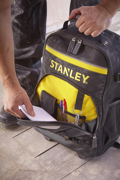 Stanley Essential Rucksack mit Teleskopgriff und Rädern STST83307-1 (15kg Ladefähigkeit, aus 600 Den