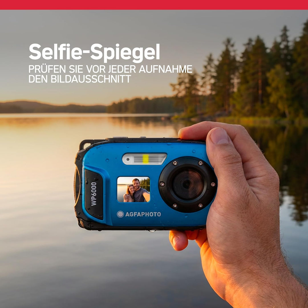 AGFA Photo Realishot WP6000 – wasserdichte Digitalkamera, 3 m/10 ft, 18 MP, HD-Video, 2,4-Zoll-LCD-D