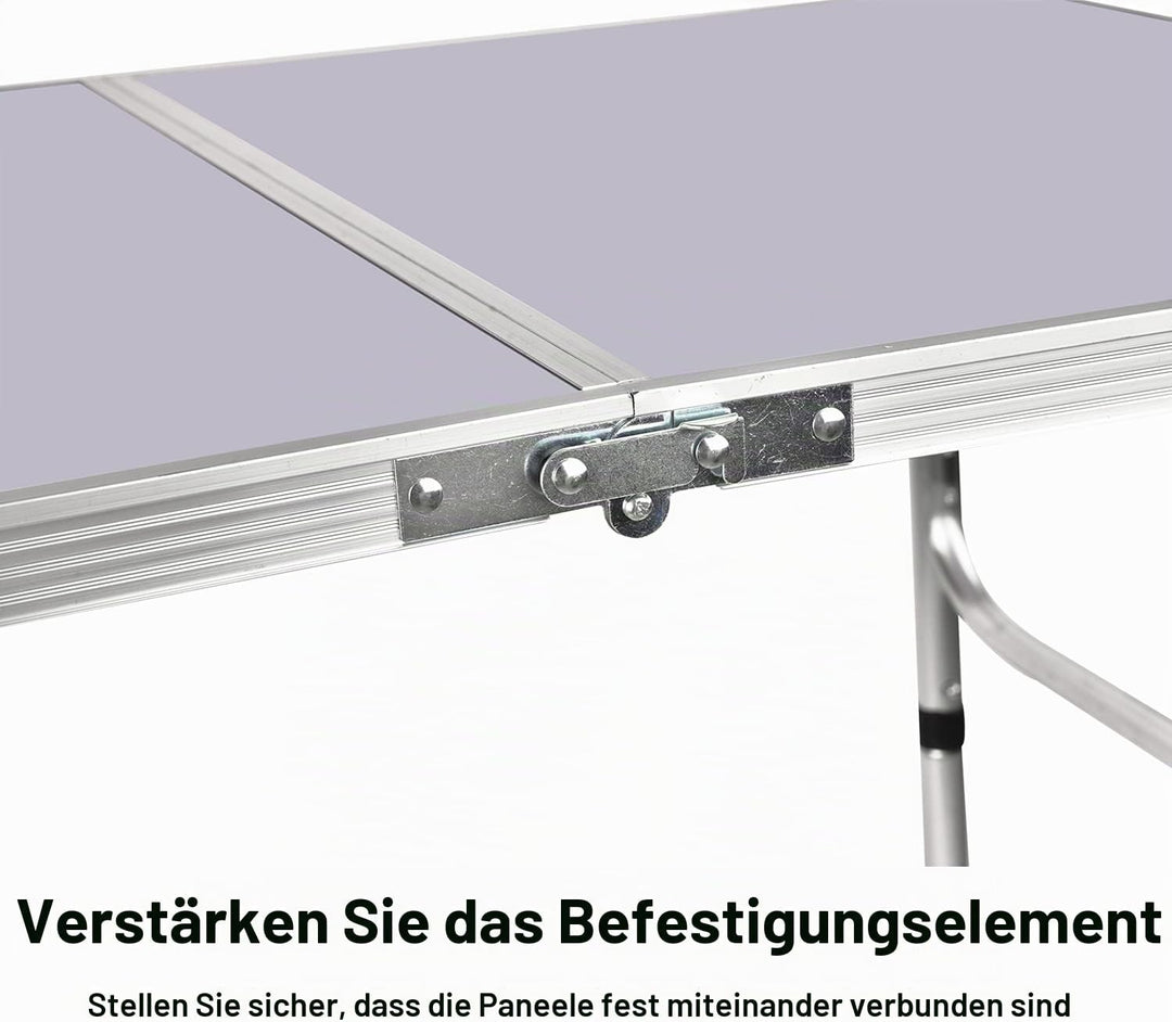 Klapptisch, tragbar, zusammenklappbar, Camping-Picknicktisch, extra starke Aluminium-Garder-Tische m