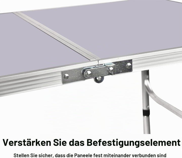 Klapptisch, tragbar, zusammenklappbar, Camping-Picknicktisch, extra starke Aluminium-Garder-Tische m