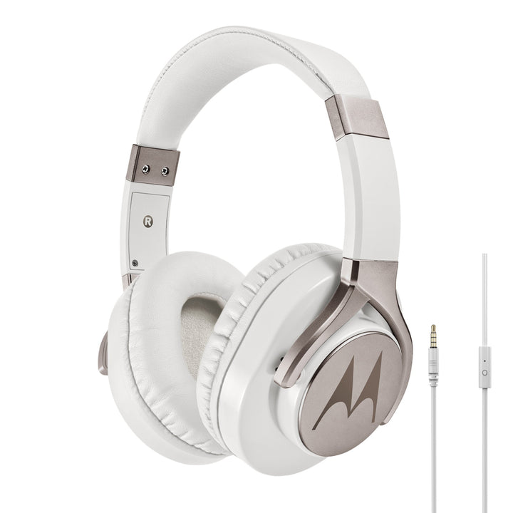 Motorola Lifestyle Pulse Max - Wired Over-Ear Stereo Kopfhörer, Weiss, Weiss