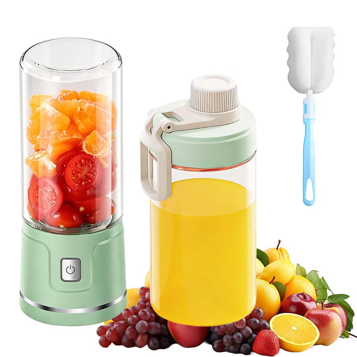 Fresh Juice Mixer Flasche, TGKYK 450ml Tragbarer Mixer Smoothie Maker mit Bürsten, 38 Klingen, USB-L