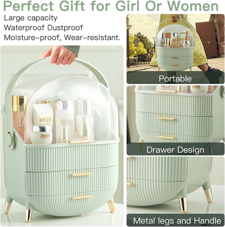Make-up Organizer Aufbewahrungsbox, Make-up Display-Schachtel mit Deckel, staubdichte wasserdichte K