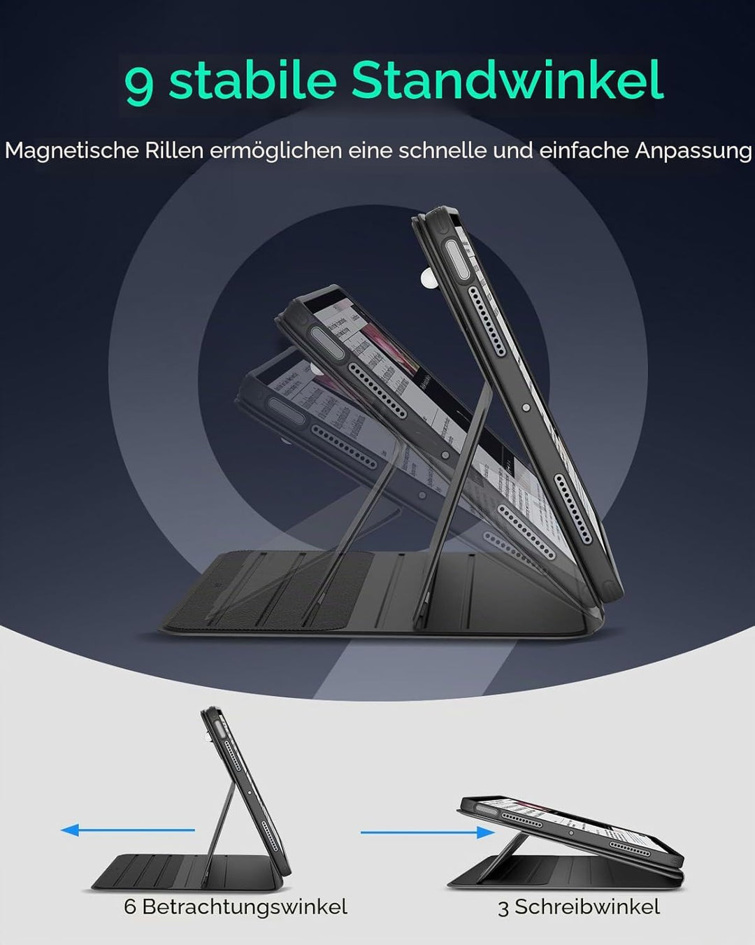 ESR für iPad Air 2022 Hülle, iPad Air 5 Hülle, iPad Air 4 2020, 10,9" Case, abnehmbare magnetische A