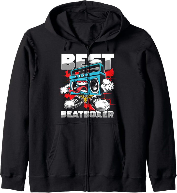 Cooler Künstler Ghetto Beatbox Hiphop Sänger Rap Beatboxer Kapuzenjacke