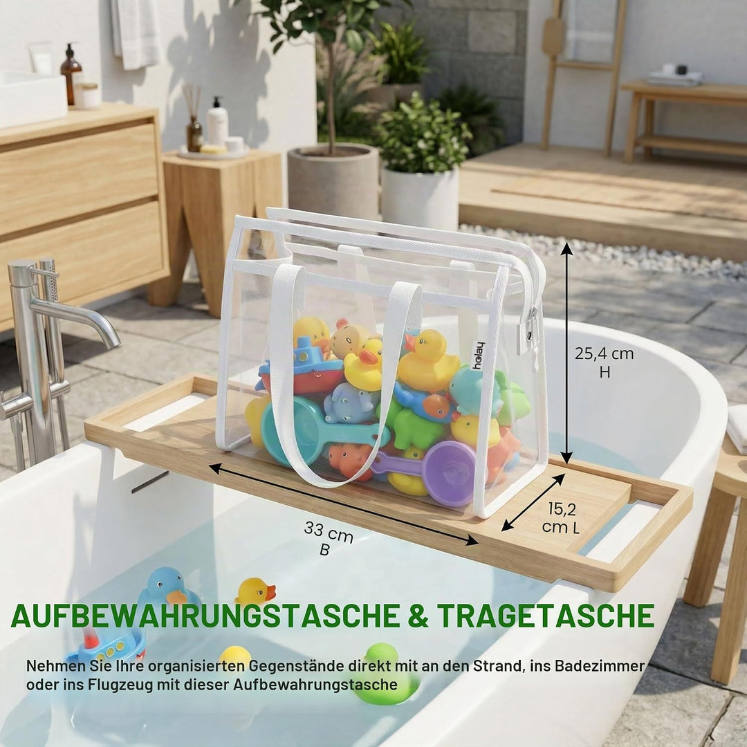 holay 4er-Packung PVC mit Reissverschluss Blocks Set, Spielzeug, Ton, Brettspiel Aufbewahrung Organi