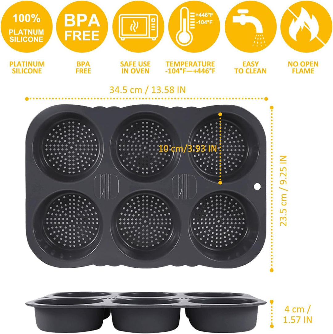 powerking Baguette Backform, Brötchen Backform, Muffin Backform, Silicagel Backformen für Brot, Kuch