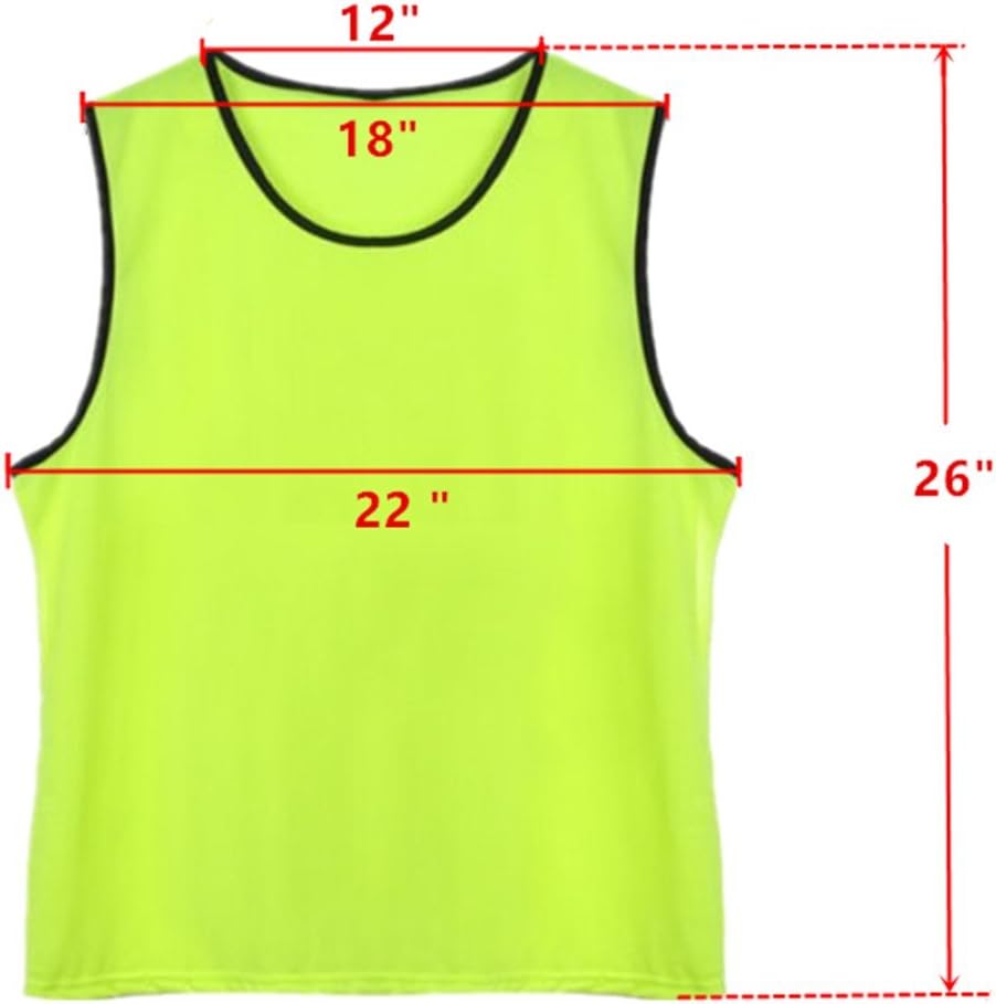 DreamHigh DH Herren Fussball-Sport-Team-Trainingswesten aus Netzstoff, 12 Stück himmelblau, himmelbl