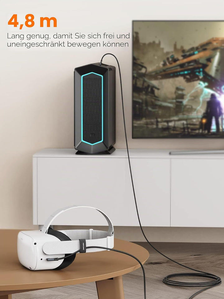 Kompatibel mit Quest 2 Link Kabel 5M, CableCreation USB 3.2 Gen1 auf USB C Kabel 5 Gbps, Link Kable