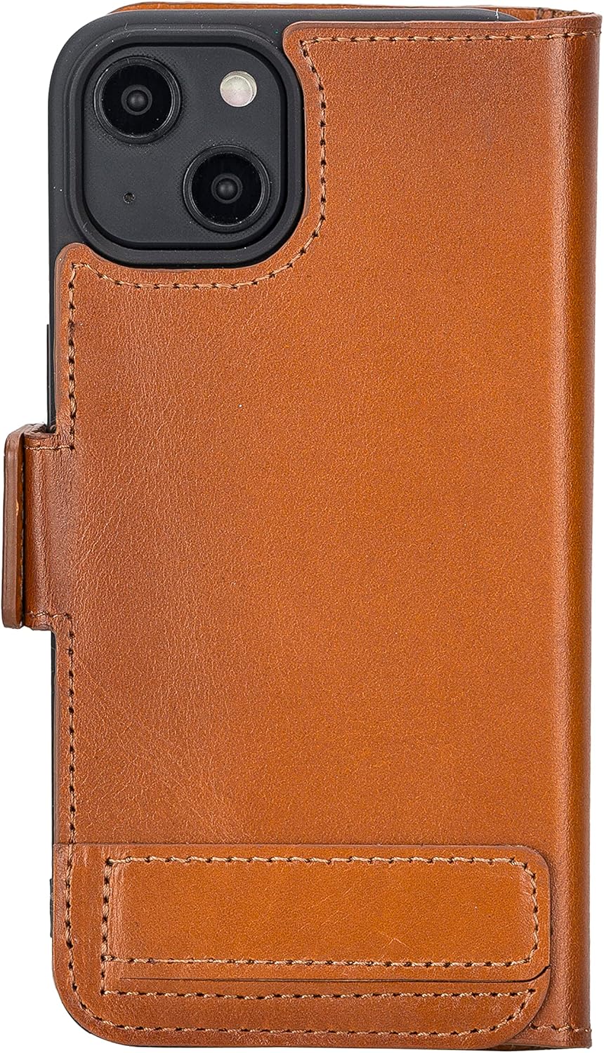 Solo Pelle aufklappbare Lederhülle kompatibel für iPhone 14 in 6.1 Zoll inkl. 1 Kartenfach für das o
