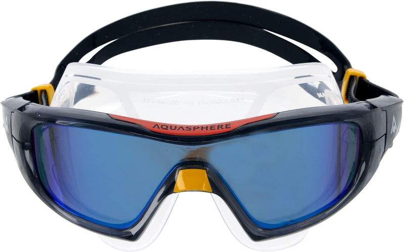 Aquasphere Unisex Vista Pro Schwimmmaske (1er Pack) Einheitsgrösse Schwarz - Indigo Linse, Einheitsg